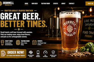 build squarespace brewery website tasting room website events website