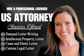 draft US attorney demand letter with attorney letterhead
