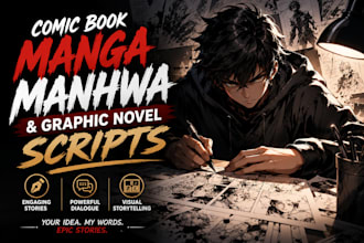write your comic book script, manga script or graphic novel script