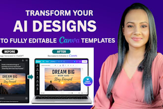 redesign any ai generated design on canva editable