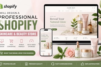 design a professional shopify skincare and beauty store