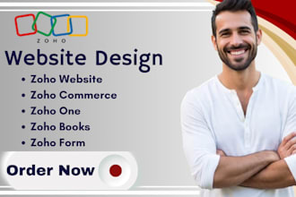 design zoho website, zoho landing page, zoho forms and zoho books setup