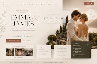 design squarespace wedding website rsvp registry countdown photo gallery