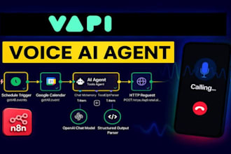 build ai voice agent ai receptionist vapi ai calling agent and n8n automation