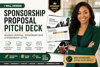 design sponsorship proposal pitch deck business proposal and sponsorship letter