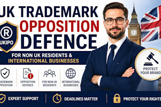 handle UK trademark opposition defense for non UK residents and ecommerce brands