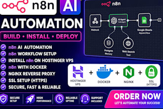 n8n ai automation n8n workflow install n8n on hostinger vps n8n docker nginx SSL