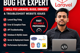 fix laravel bugs, errors, and website issues professionally