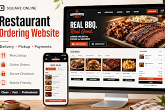 build square restaurant online ordering website