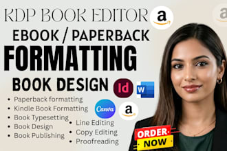 do book formatting, kdp book editing, typesetting, paperback layout book design