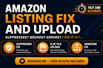 fix your amazon listing errors and variation issues