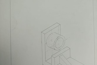 draw isometric and orthographic technical drawings