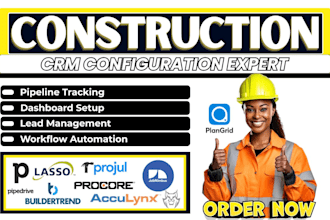 setup pipedrive buildertrend procore jobnimbus acculynx lassocrm projul plangrid