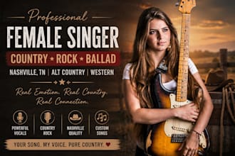 sing country rock ballad, nashville tn alt western country music female singer