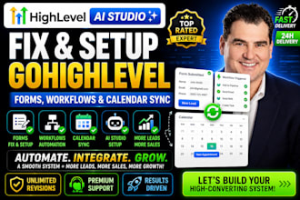 fix gohighlevel ai studio forms workflows and ghl calendar sync integration