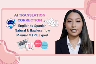professionally edit and proofread your ai translation into spanish