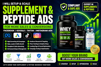 setup supplement and peptide ads for more sales and conversions