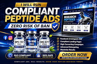 solve peptide ads issues run peptide ads peptide fb ig social media ads campaign