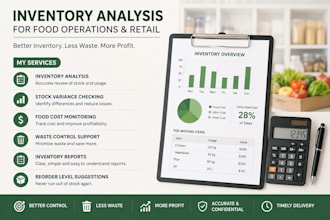 do stock and inventory analysis for food and retail business