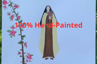 paint a custom traditional christian saint portrait