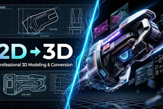 render 2d image to high quality 3d model,png to stl, svg to stl, obj