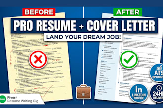 write and upgrade your resume, cv, cover letter, linkedin