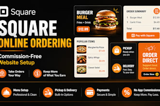 set up square online commission free ordering website