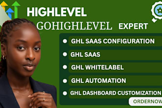 build manage gohighlevel agency saas crm whitelabel, dashboard customization