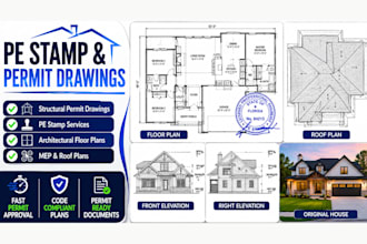 be your licensed engineer for florida, texas, califonia, ohio, colorado pe stamp