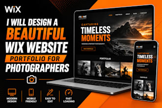 design a beautiful wix website portfolio for photographers