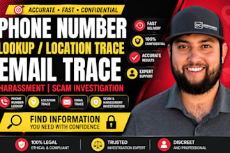 trace email and do phone number lookup location trace harassment investigation