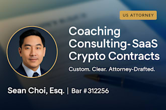 draft custom coaching, consulting, saas, or crypto agreements as a US attorney