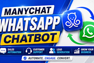 setup manychat whatsapp chatbot for sales and customer support