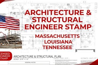 architecture and structural engineer stamp in massachusetts louisiana tennessee