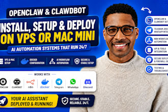 install and set up openclaw, clawdbot, and ai automation on vps or mac mini