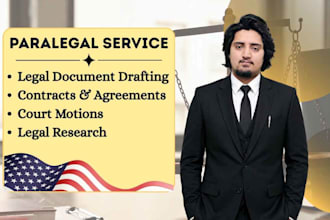 draft US legal documents, contracts, and paralegal services