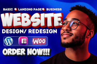 design wordpress website, business website, landing page with elementor