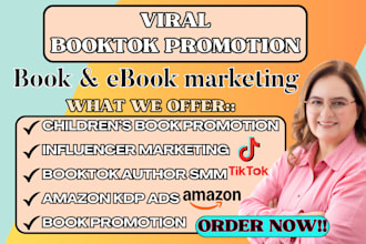 do booktok promotion children book promotion booktok author SMM ebook marketing
