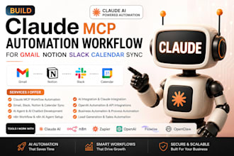build claude mcp automation workflow for gmail notion slack calendar sync
