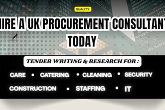 write unique uk tender, healthcare, cleaning, construction and security tenders