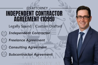 draft a professional independent contractor agreement 1099 template