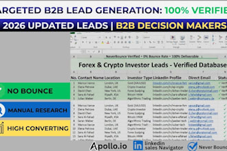 do crypto lead generation and find forex investor email lists