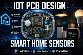 design iot pcb for smart home sensors and wireless embedded device, hvac