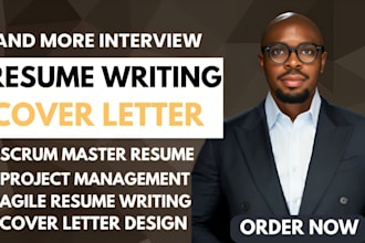 do scrum master, project management resume, pmp, agile resume, cover letter 6hrs