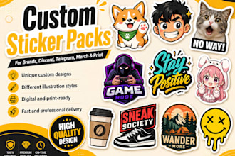 design custom stickers and sticker packs for your brand
