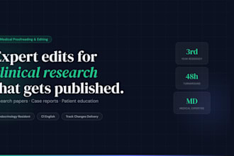 proofread and edit medical research papers and case reports