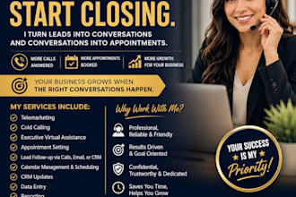 be your professional appointment setter and telemarketer