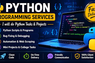 do python programming tasks and projects