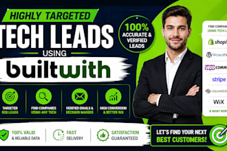 provide targeted builtwith leads of companies using specific technologies