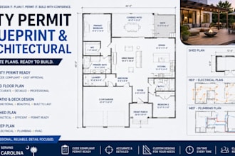 license engineer blueprint architect permit 2d floor plan south carolina florida